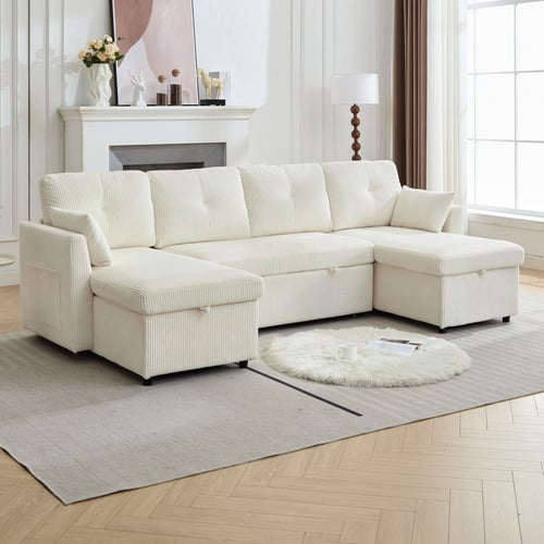 Fontana 4 Seater Pull Out Sofa Bed with Chaise