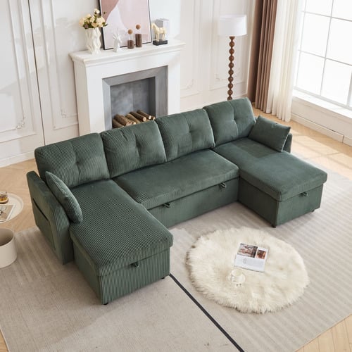 Fontana 4 Seater Pull Out Sofa Bed with Chaise
