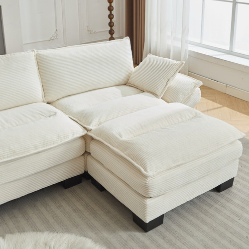 Haines 4 Seater Modular Sofa & Ottoman Set
