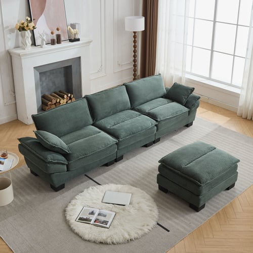 Haines 4 Seater Modular Sofa & Ottoman Set