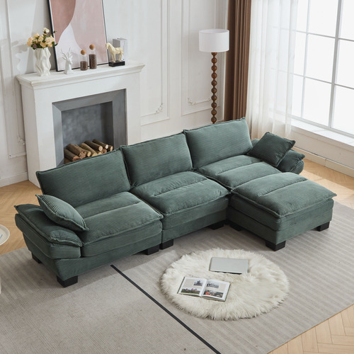 Haines 4 Seater Modular Sofa & Ottoman Set