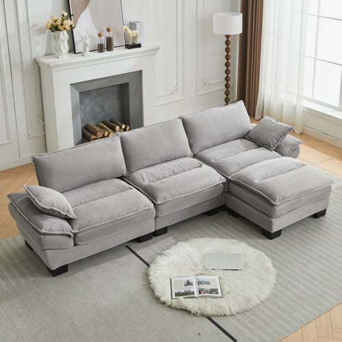 Haines 4 Seater Modular Sofa & Ottoman Set