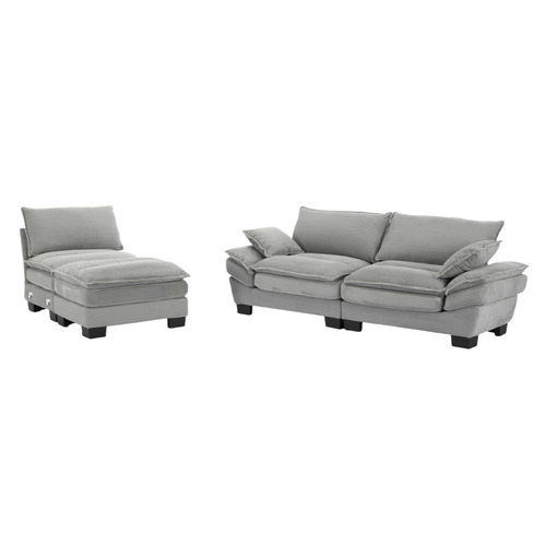 Haines 4 Seater Modular Sofa & Ottoman Set
