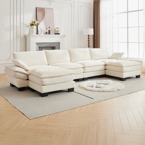 83cm Haines 4 Seater Modular Sofa & Ottoman Set