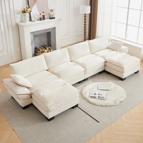 83cm Haines 4 Seater Modular Sofa & Ottoman Set