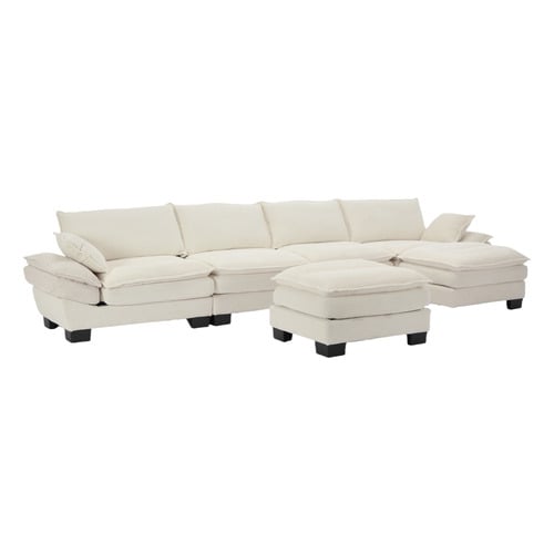 83cm Haines 4 Seater Modular Sofa & Ottoman Set