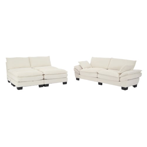 83cm Haines 4 Seater Modular Sofa & Ottoman Set