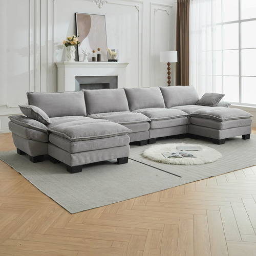 83cm Haines 4 Seater Modular Sofa & Ottoman Set