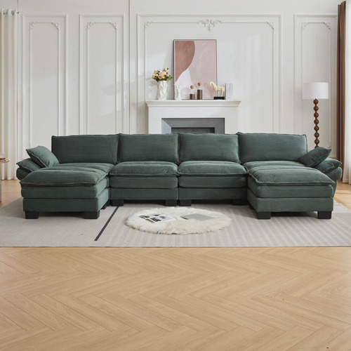 83cm Haines 4 Seater Modular Sofa & Ottoman Set