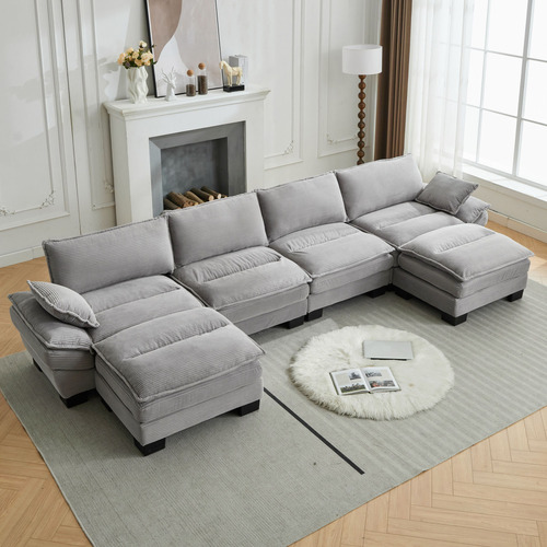 83cm Haines 4 Seater Modular Sofa & Ottoman Set