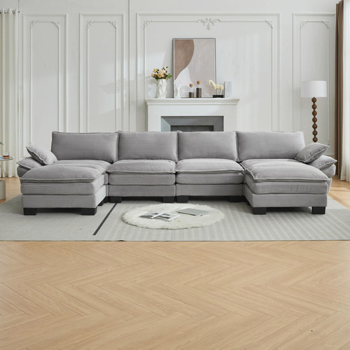 83cm Haines 4 Seater Modular Sofa & Ottoman Set