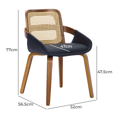 Otto Walnut Wood Dining Chairs