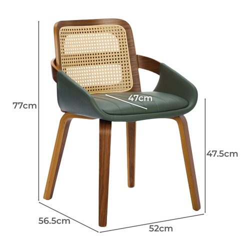 Otto Walnut Wood Dining Chairs