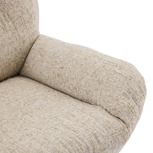 2 Piece Rye Linen Swivel Chair & Footstool Set