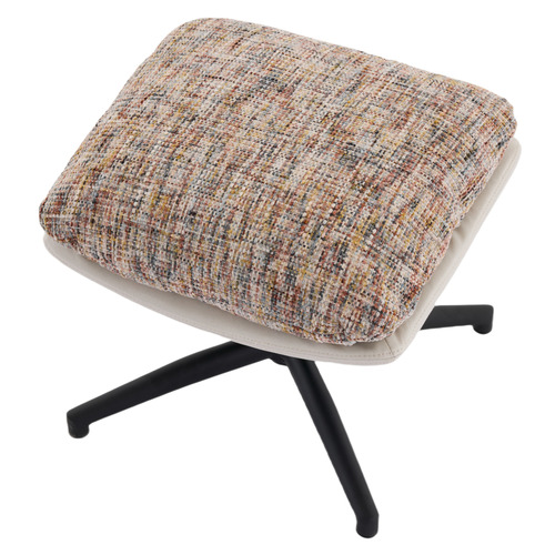 2 Piece Rye Linen Swivel Chair & Footstool Set