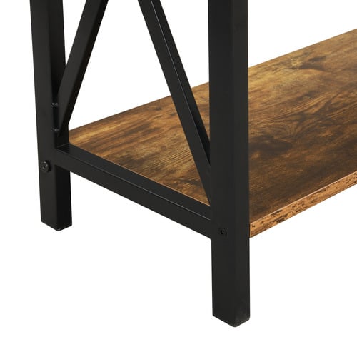Brown Alfakid 3 Drawer Console Table with USB Port