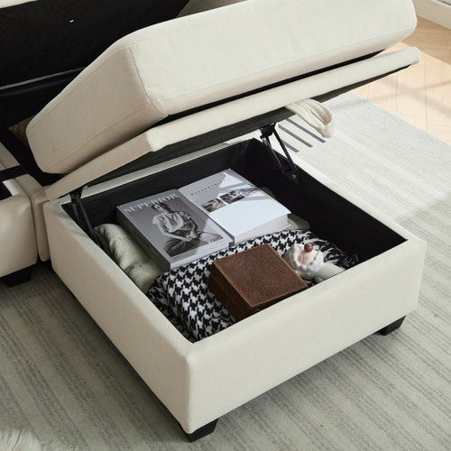 Juno Faux Leather Storage Ottoman
