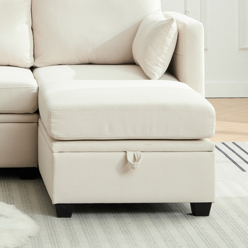 Juno Faux Leather Storage Ottoman