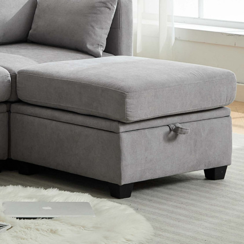 Juno Faux Leather Storage Ottoman