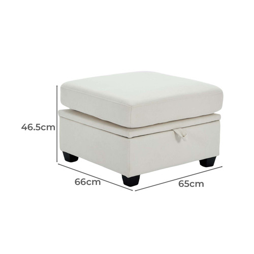 Juno Faux Leather Storage Ottoman