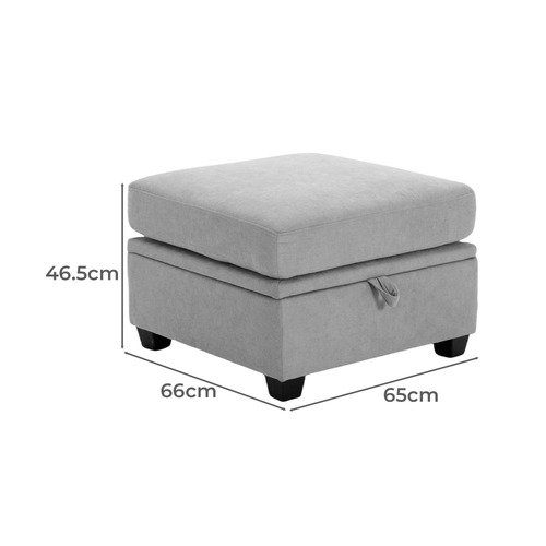 Juno Faux Leather Storage Ottoman