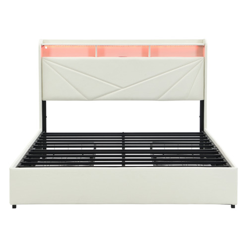 Winsted Upholstered Bed with LED and Drawers