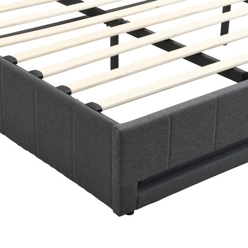 Bates Upholstered Gas Lift Storage Bed with LED