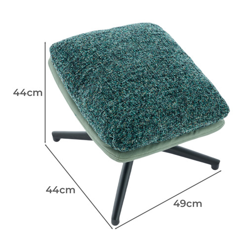 2 Piece Rye Upholstered Swivel Chair & Footstool Set