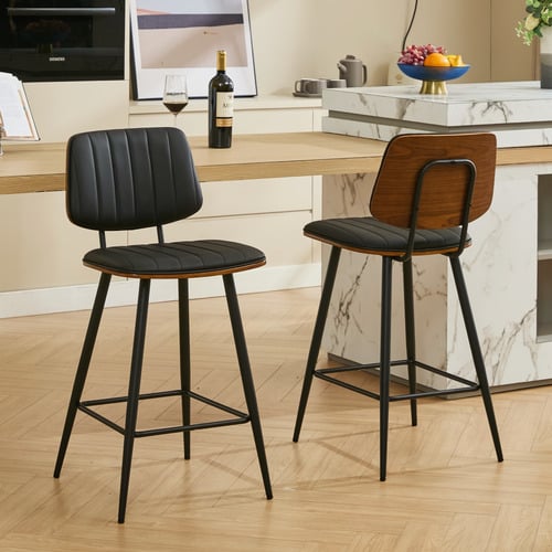 Alvin Faux Leather Bar Stools