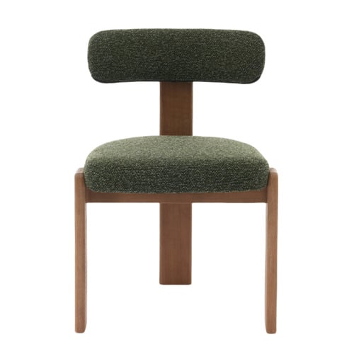 Aguiluz Boucle & Rubberwood Dining Chairs