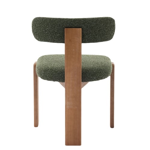 Aguiluz Boucle & Rubberwood Dining Chairs