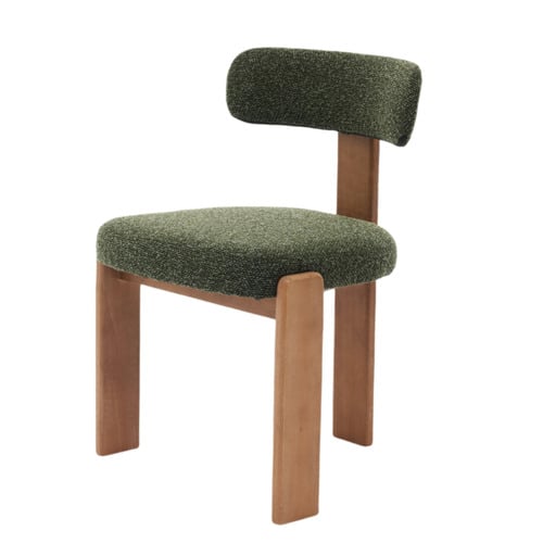 Aguiluz Boucle & Rubberwood Dining Chairs