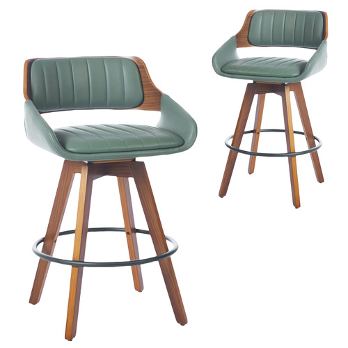 67.5cm Juno Faux Leather Swivel Bar Stools