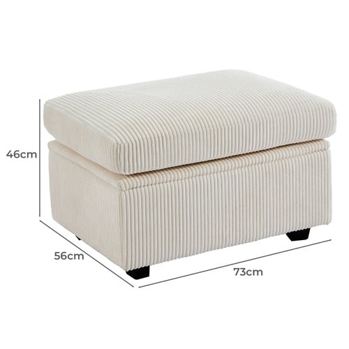 Eviana 6 Seater King Single Modular Sofa Bed & Ottoman Set