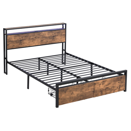 Nunzio Bed with LED and Charging Station