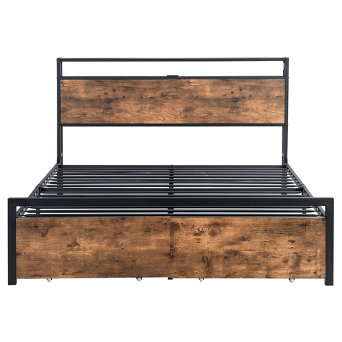 Nunzio Bed with LED and Charging Station