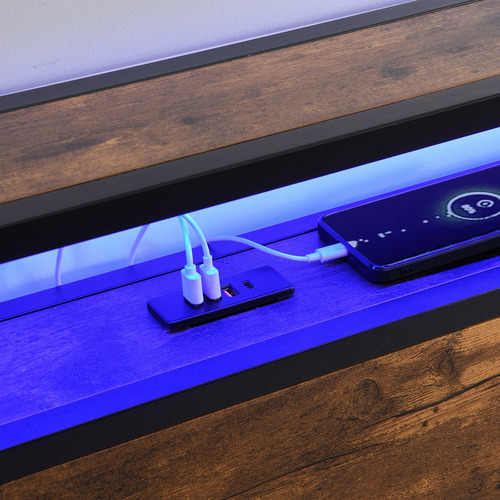 Nunzio Bed with LED and Charging Station