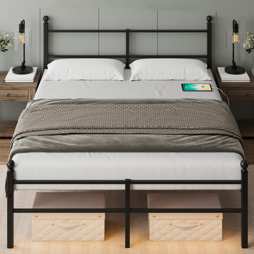 Braulio Bed with LED and Charging Station