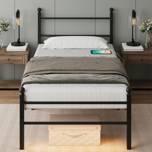 Braulio Bed with LED and Charging Station