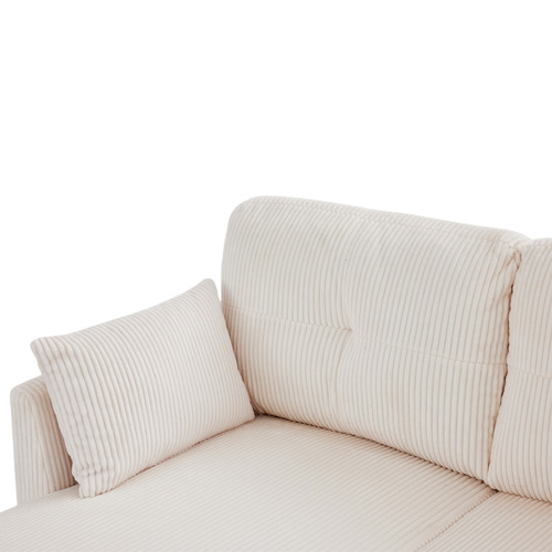 Fontana 3 Seater Queen&nbsp;Corduroy Sofa Bed with Chaise