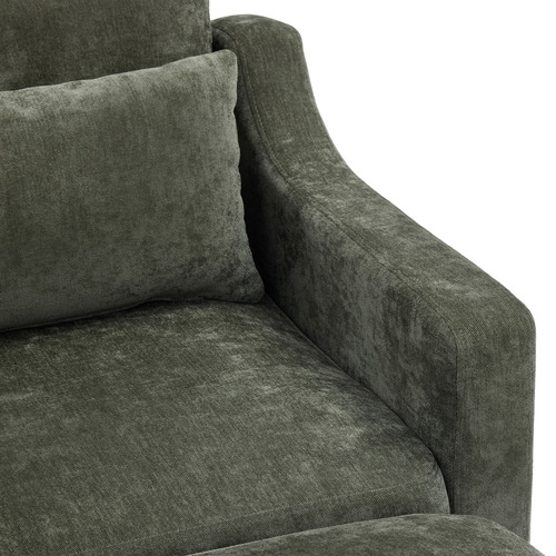 Felicie 4 Seater Chenille Modular Sofa & Ottoman Set