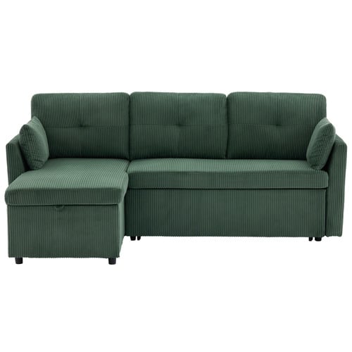 Fontana 3 Seater Queen&nbsp;Corduroy Sofa Bed with Chaise