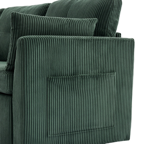 Fontana 3 Seater Queen&nbsp;Corduroy Sofa Bed with Chaise