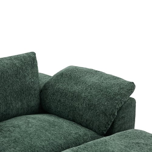 Fiona 4 Seater Chenille Sofa & Ottoman Set