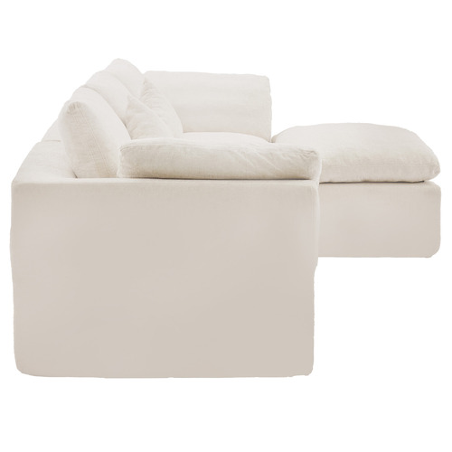 Fiona 4 Seater Chenille Sofa & Ottoman Set