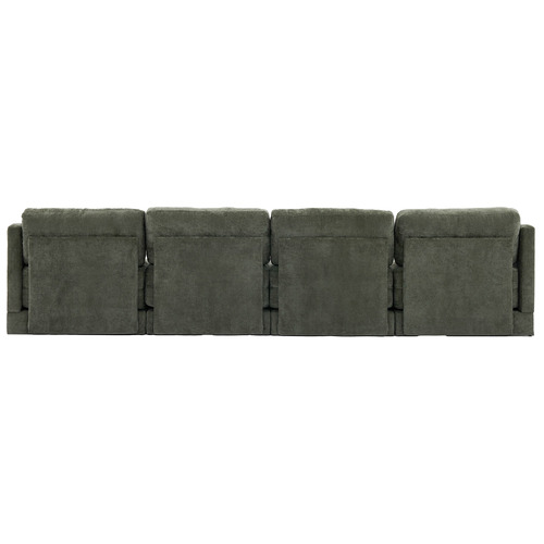 Felicie 4 Seater Chenille Modular Sofa & Ottoman Set