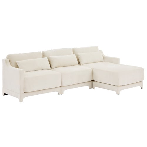 Felicie 4 Seater Chenille Sofa & Ottoman Set