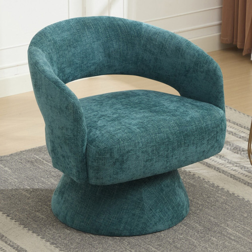 Nylah Chenille Swivel Armchair