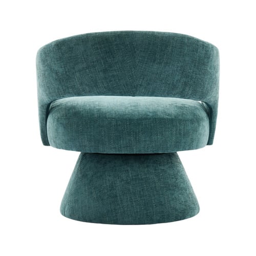 Nylah Chenille Swivel Armchair