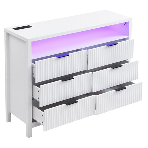 Miggy 6 Drawer Chest with LED